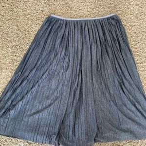 Banana Republic Heather Gray Pleated Skirt Sz S